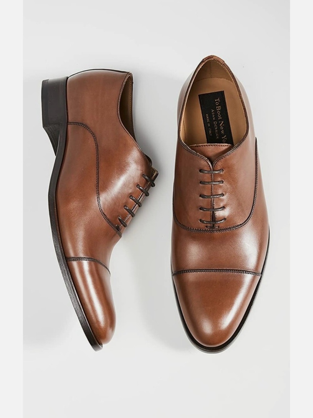 To Boot New York Men's Brandon II Cap Toe Oxford Shoes in Cuoio Luc. Ant Sz 11.5